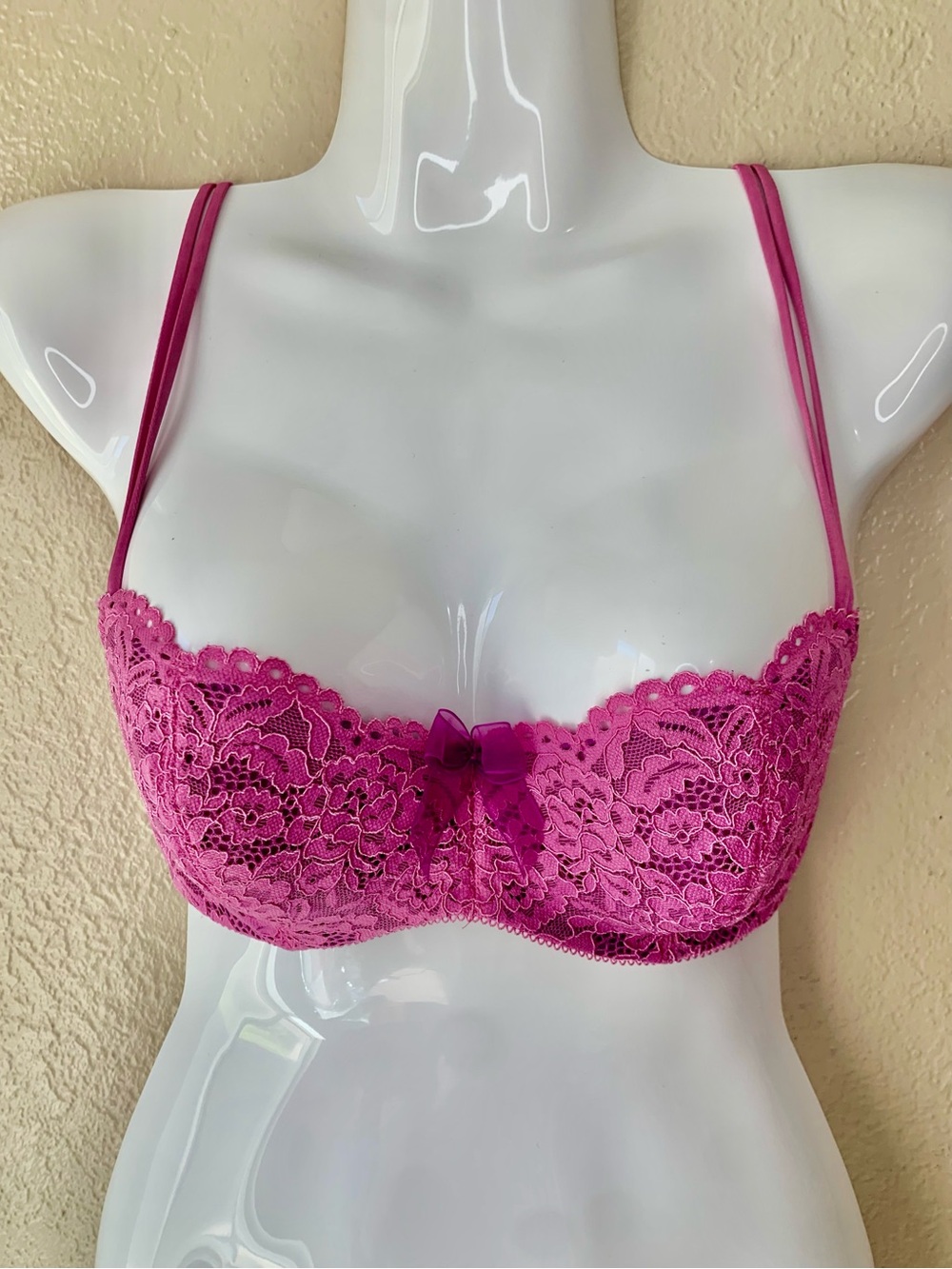 Wacoal B. TEMPT’D  Pink Purple Ciao Bella Balconette Bra Size 34C